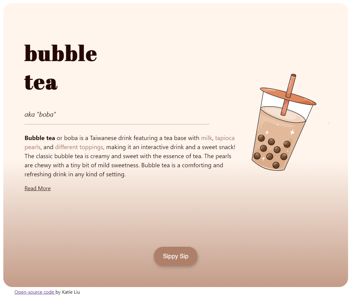 Bubble tea project